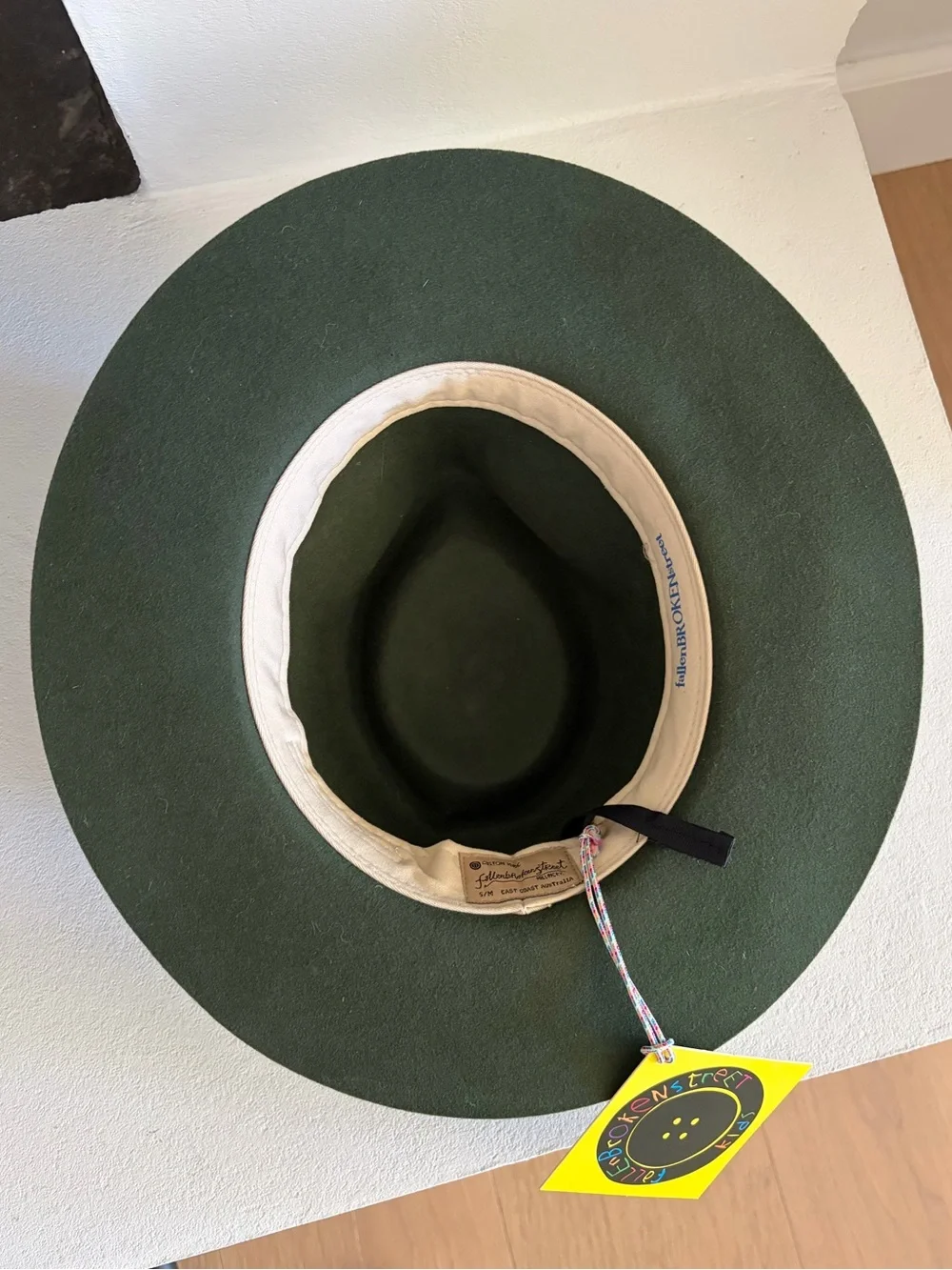 NWT Fallen Broken Street S/M Unisex Forest Green Dingo Wool Felt Hat Australia